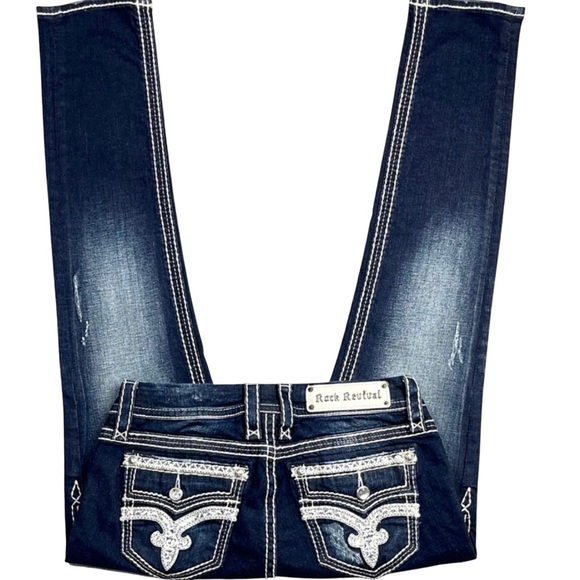 Rock Revival Denim - Rock Revival Jasna Ankle Skinny Jean’s. Size 28